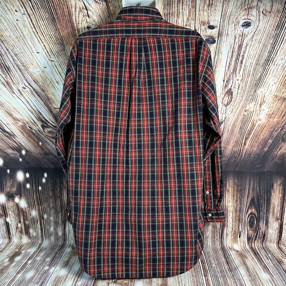Ralph Lauren BLAIRE Mens Size Large Red Blue Long Sleeve Button Down Dress Shirt - Picture 3 of 8